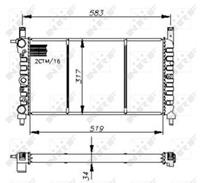 NRF Wasserkühler 58732 Kühler,Motorkühler FIAT,UNO 146A/E,FIORINO Kasten 146,FIORINO Pick up 146