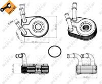 NRF Ölkühler 31321 Ölkühler, Motoröl FIAT,ALFA ROMEO,LANCIA,STILO 192,BRAVO II 198,DOBLO Cargo 223,STILO Multi Wagon 192,DOBLO 119,MULTIPLA 186