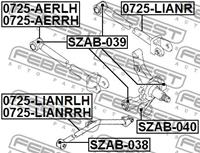 Lagerung, Lenker Hinterachse Febest SZAB-038