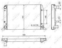 NRF Wasserkühler 50514 Kühler,Motorkühler AUDI,80 89, 89Q, 8A, B3,80 81, 85, B2