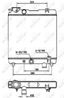 NRF Wasserkühler 58659 Kühler,Motorkühler FIAT,SEAT,PANDA 141A_,MARBELLA 28,TERRA Kasten 024A,MARBELLA Kasten 028A,TERRA 24,PANDA 141A