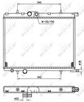 NRF Wasserkühler EASY FIT 519524 Kühler,Motorkühler PEUGEOT,CITROËN,307 SW 3H,307 CC 3B,307 3A/C,307 Break 3E,PARTNER Combispace 5F,2008