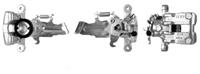 Bremssattel Hinterachse links hinter der Achse Elstock 86-0699