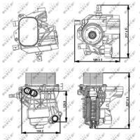 NRF Ölkühler 31356 Ölkühler, Motoröl VW,AUDI,SKODA,TIGUAN 5N_,GOLF VII 5G1, BE1,GOLF VII Kombi BA5,SCIROCCO 137, 138,SHARAN 7N1, 7N2,CC 358