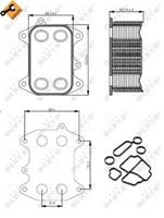 NRF Ölkühler 31263 Ölkühler, Motoröl VW,AUDI,SKODA,TOURAN 1T1, 1T2,GOLF VI 5K1,PASSAT Variant 3C5,GOLF PLUS 5M1, 521,PASSAT 3C2,POLO 6R, 6C,TIGUAN 5N_