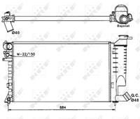 NRF Wasserkühler 58183 Kühler,Motorkühler PEUGEOT,CITROËN,306 Schrägheck 7A, 7C, N3, N5,306 Cabriolet 7D, N3, N5,306 Break 7E, N3, N5,306 7B, N3, N5