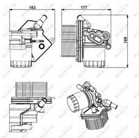 NRF Ölkühler 31238 Ölkühler, Motoröl FORD,TRANSIT MK-7 Kasten,TRANSIT MK-7 Bus,TRANSIT MK-7 Pritsche/Fahrgestell,TRANSIT CUSTOM Kasten