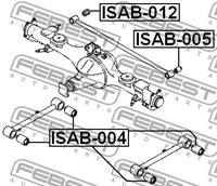 Lagerung, Lenker Hinterachse Febest ISAB-004
