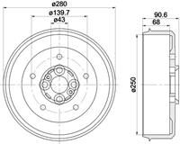 Bremstrommel Hinterachse Textar 94030600