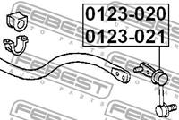 Stange/Strebe, Stabilisator Vorderachse rechts Febest 0123-020