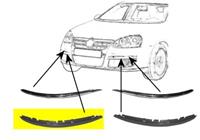 Volkswagen BUMPERLIJST RECHTS BUMPER Lijst Onder Primer