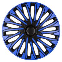 4-Delige Wieldoppenset Soho 16-inch zwart/blauw