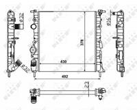 NRF Wasserkühler 58023 Kühler,Motorkühler RENAULT,NISSAN,DACIA,CLIO II BB0/1/2_, CB0/1/2_,KANGOO KC0/1_,SCÉNIC I JA0/1_,MEGANE Scenic JA0/1_