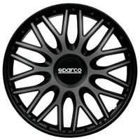 4-Delige Sparco Wieldoppenset Roma 14-inch grijs/zwart