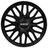 4-Delige Sparco Wieldoppenset Roma 15-inch zwart SP1596BK