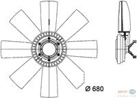 Lüfter, Motorkühlung Hella 8MV 376 731-461