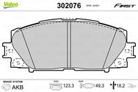 Valeo Remblokken TOYOTA,LEXUS 302076 0446547060,0446552200,0446552260 Remblokkenset,Remblokkenset, schijfrem 0446574040,446547060,446552200,446552260