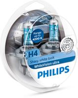 Philips 12342WVUSM Halogeenlamp WhiteVision, WhiteVision Xenon-effect H4 60/55 W 12 V