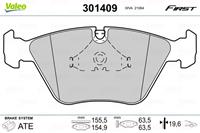 Valeo Remblokken BMW 301409 34111164627,34111164629,34116761277 Remblokkenset,Remblokkenset, schijfrem 34116761278,34116761280