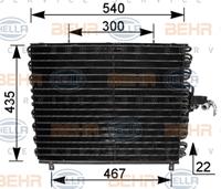 Condensor, airconditioning MAHLE, u.a. für Mercedes-Benz