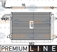 Condensor, airconditioning BEHR HELLA SERVICE *** PREMIUM LINE *** MAHLE, u.a. für Skoda, Audi, VW, Seat