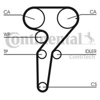 continentalctam Waterpomp + distributieriem set CONTINENTAL CTAM, u.a. für Alfa Romeo, Lancia, Fiat