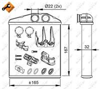 opel Kachelradiateur, interieurverwarming 54208