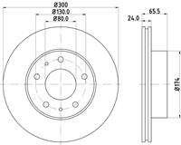 Bremsscheibe Vorderachse Hella 8DD 355 127-821