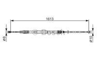 BOSCH Handbremsseil 1 987 477 987 Bremsseil,Seilzug Feststellbremse BMW,X3 E83