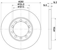 Bremsscheibe Hinterachse Hella 8DD 355 113-291
