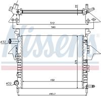 Radiateur NISSENS, u.a. für Renault