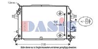 AKS Dasis Wasserkühler 150024N Kühler,Motorkühler OPEL,ZAFIRA B A05,ZAFIRA B Van