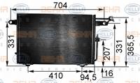 Condensor, airconditioning MAHLE, u.a. für Audi