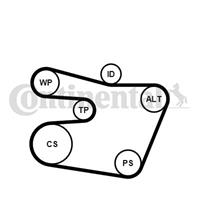 CONTITECH Wasserpumpe + Keilrippenriemensatz 6PK1538WP1  BMW,3 E46,5 E39,3 Touring E46,5 Touring E39,3 Compact E46,3 Coupe E46,3 Cabriolet E46,7 E38