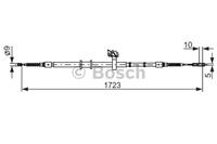 BOSCH Handbremsseil 1 987 482 269 Bremsseil,Seilzug Feststellbremse AUDI,80 8C, B4,80 Avant 8C, B4