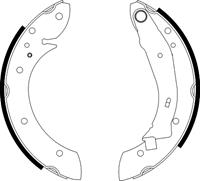 HELLA Bremsbacken 8DB 355 001-721 Trommelbremsbacken,Bremsbackensatz PEUGEOT,CITROËN,PARTNER Tepee,PARTNER Combispace 5F,PARTNER Kasten 5