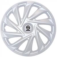 4-Delige Sparco Wieldoppenset Varese 16-inch zilver