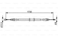 BOSCH Handbremsseil 1 987 482 549 Bremsseil,Seilzug Feststellbremse RENAULT,MASTER III Kasten FV,MASTER III Bus JV