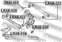 Lagerung, Lenker Hinterachse unten Febest LRAB-026