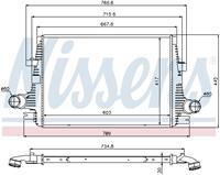 Intercooler, inlaatluchtkoeler NISSENS, u.a. für Alfa Romeo