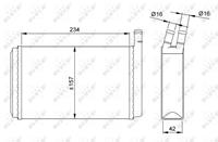 Kachelradiateur, interieurverwarming NRF, u.a. für Audi, VW