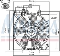 subaru Ventilator, condensator airconditioning 85491