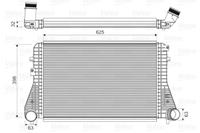 Intercooler, inlaatluchtkoeler Valeo, u.a. für Seat, Skoda, VW, Audi