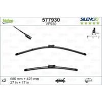 Valeo Scheibenwischer 577930 Wischerblätter,Scheibenwischerblätter PEUGEOT,CITROËN,DS,3008 SUV,5008 II,DS7 Crossback