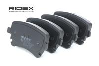 RIDEX Bremsbelagsatz Hinterachse 402B0643 Bremsbeläge,Bremsklötze VW,AUDI,Transporter V Bus (7HB, 7HJ, 7EB, 7EJ, 7EF, 7EG, 7HF, 7EC)
