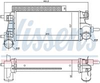 Intercooler, inlaatluchtkoeler NISSENS, u.a. für Ford