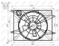 Koelventilatorwiel NRF, Spanning (Volt)12V, u.a. für KIA