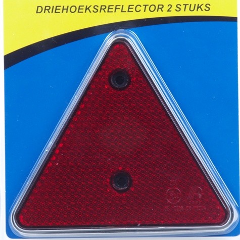 Reflector driehoek 152mm, 2 stuks in blister