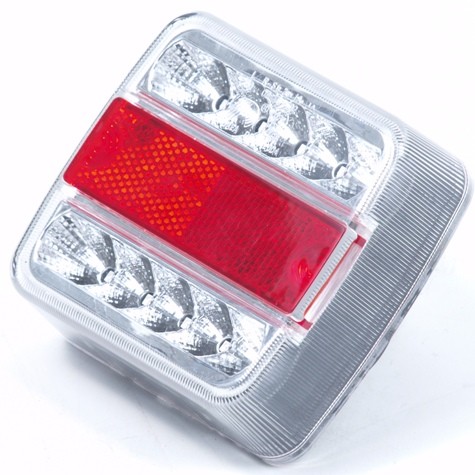 Huismerk Achterlicht 100 x 100mm. LED links