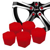 Simoni Racing Wielmoerkapjes Soft Sil - 19mm - Rood - Set à 20 stuks SRCBR19